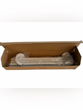 Wrap Around White Metal Curtain Rod 16”-48” NEW IN BOX